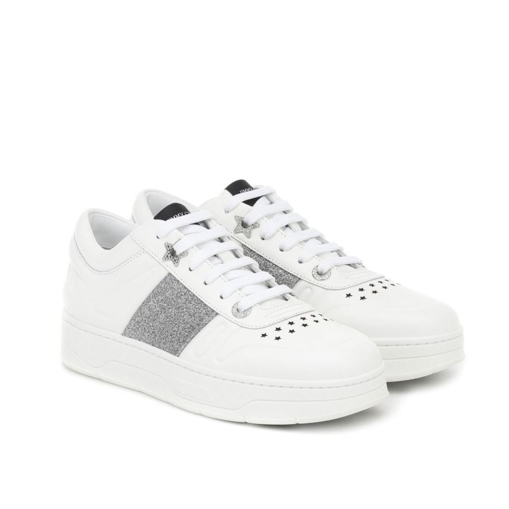 NWOB Jimmy Choo Hawaii sneakers in white leather. Size 38EU.